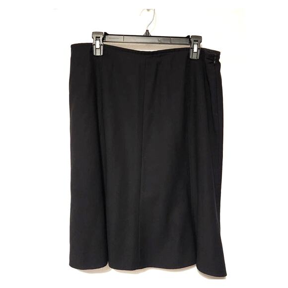 Eileen Fisher Petite Wool Blend Black Skirt Large PL - Picture 9 of 9